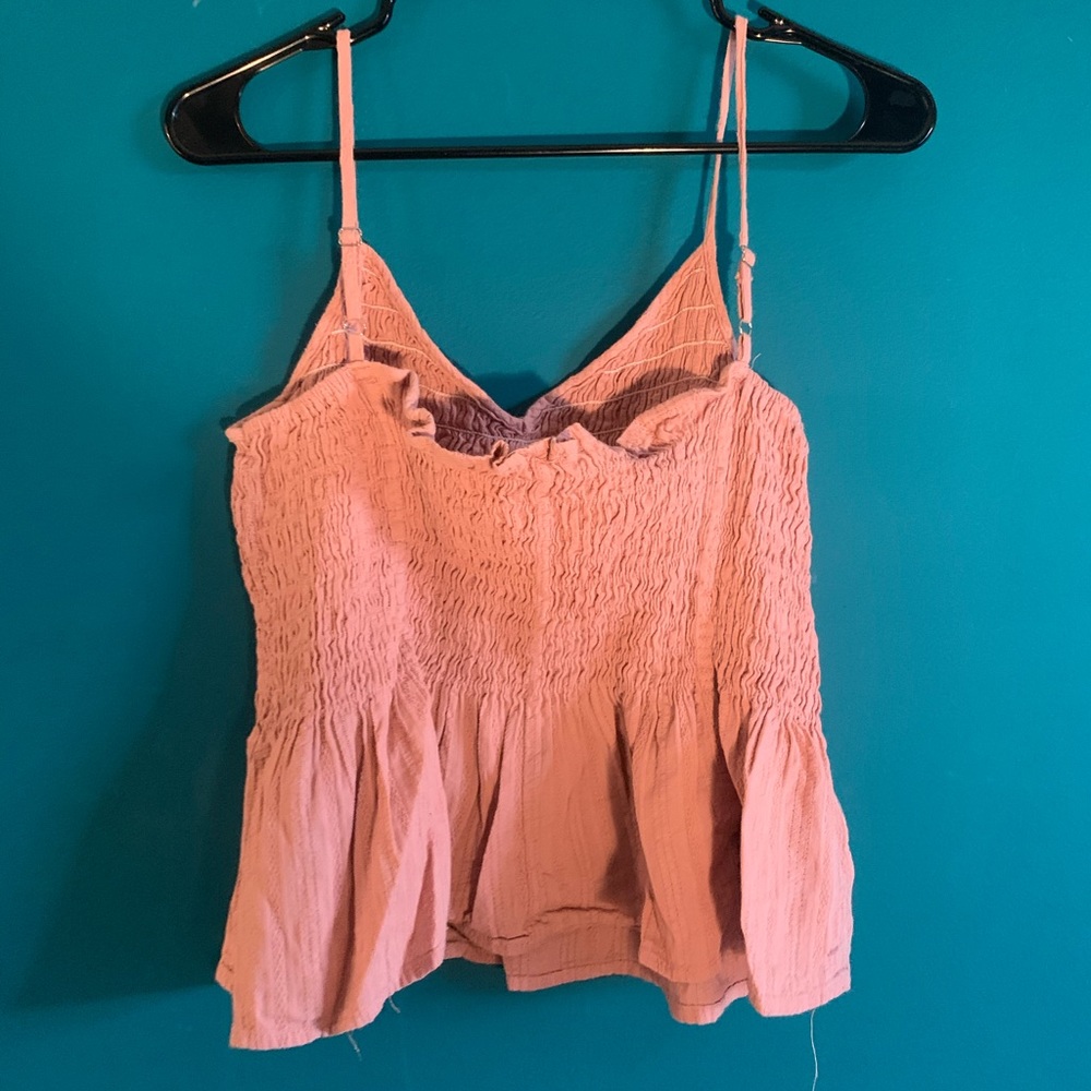 Baby Pink Ruffle Crop Tank - Picture 2 of 2